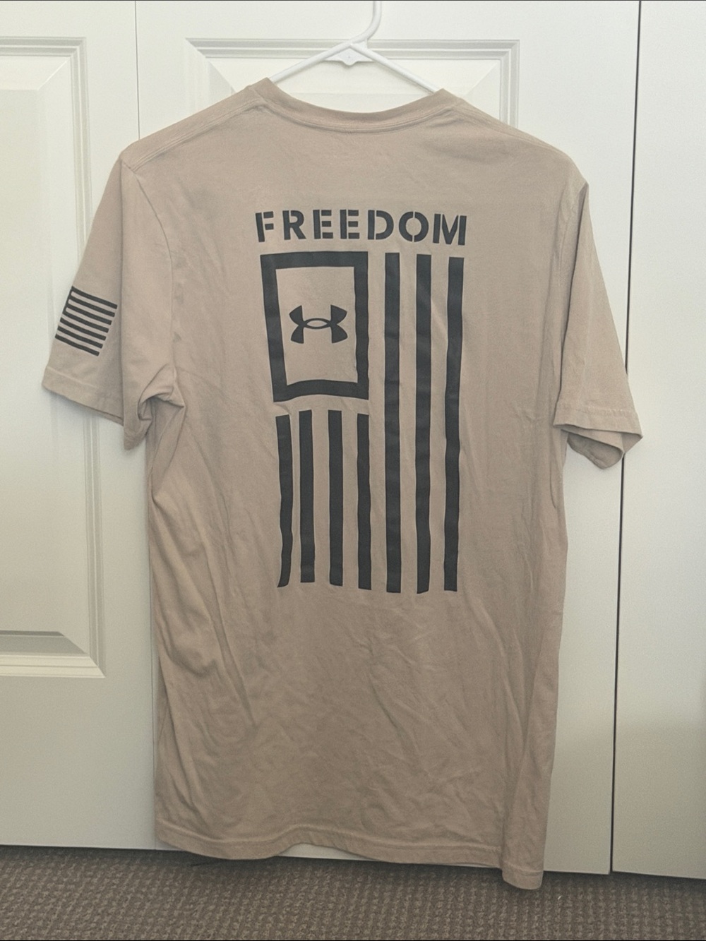 Under Armour Men’s Freedom Short Sleeve Tee — Beige/Tan